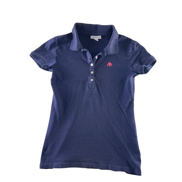 Aeropostale Womens Navy Polo Shirt With A87 Logo - Picture 1 of 9